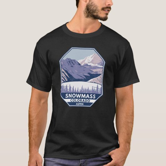 Snowmass Ski Area Winter Aspen Colorado T-shirt (Voorkant)