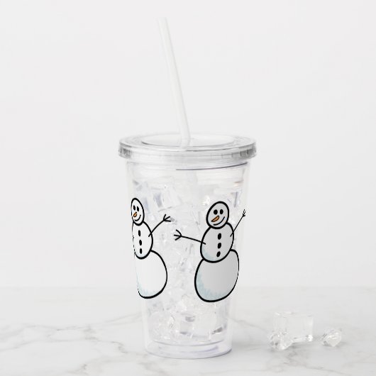 Snowmen Acryl Drinkbeker (Voorkant ijs)