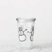 Snowmen Acryl Drinkbeker (Achterkant)