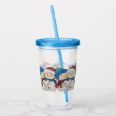 Snowmen Acryltumbler Acryl Drinkbeker (Links)