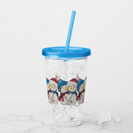 Snowmen Acryltumbler Acryl Drinkbeker