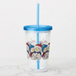 Snowmen Acryltumbler Acryl Drinkbeker