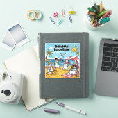 Snowmen Beach Bash Sticker (iPad Cover)