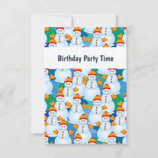 Snowmen Birthday Uitnodiging