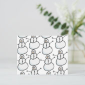 Snowmen Briefkaart (Staand voorkant)