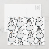 Snowmen Briefkaart (Voorkant / Achterkant)