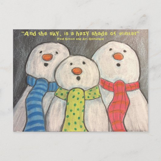Snowmen Briefkaart blanco (Voorkant)