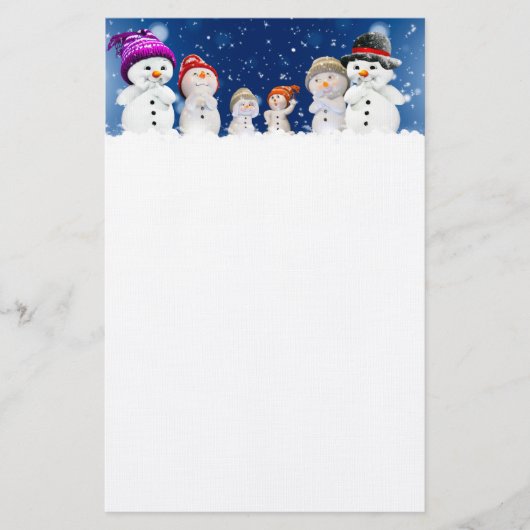 Snowmen Briefpapier (Voorkant)