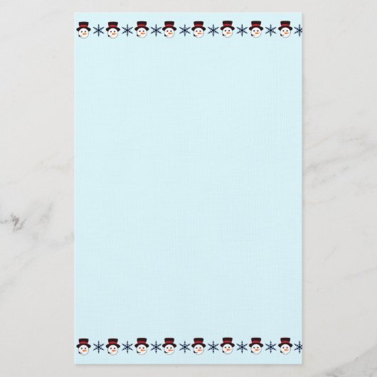Snowmen Briefpapier (Voorkant)