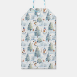 Snowmen Cadeaulabel