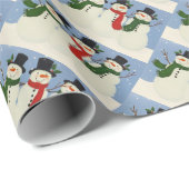 Snowmen Cadeaupapier (Rol Hoek)