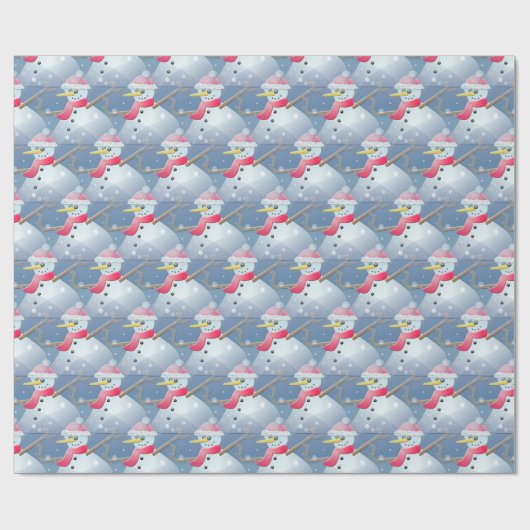 Snowmen Cadeaupapier (Vlak)