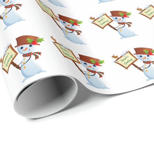 Snowmen Cadeaupapier (Rol Hoek)