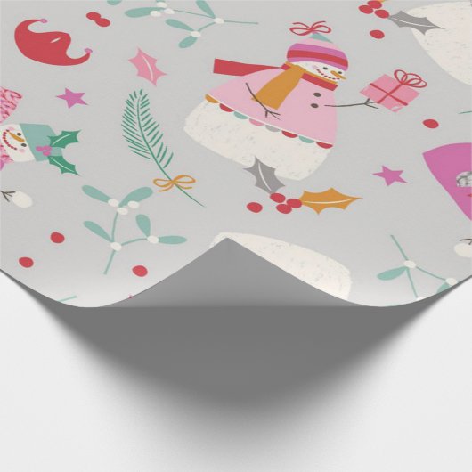 Snowmen Cadeaupapier (Hoek)