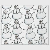 Snowmen Cadeaupapier (Vlak)
