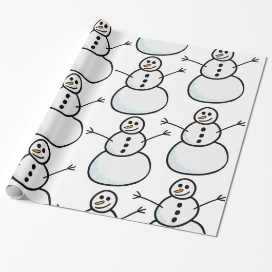 Snowmen Cadeaupapier (Uitgerold)