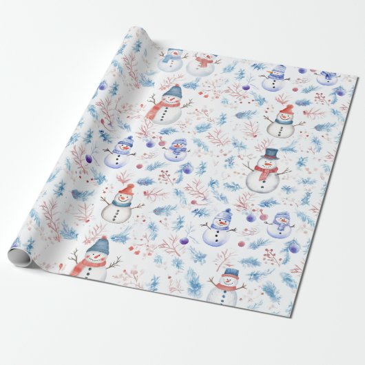 Snowmen Cadeaupapier (Uitgerold)