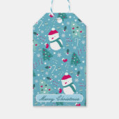 Snowmen, Candy Canes & Festive Holiday Design Cadeaulabel (Voorkant)