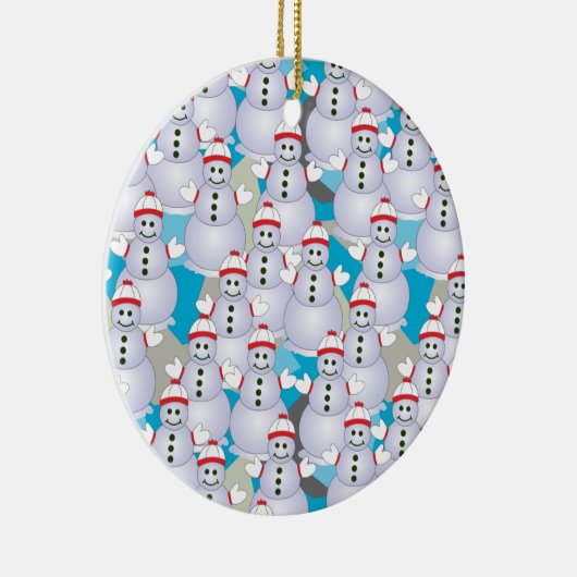 Snowmen Ceramic Ornament (Rechts)