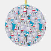Snowmen Ceramic Ornament (Voorkant)