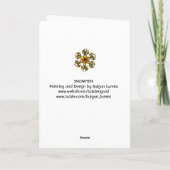 SNOWMEN CHRISTMAS PARTIJ EN PENGUIN'S SERENADE FEESTDAGEN KAART (Achterkant)