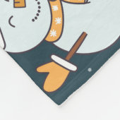 Snowmen Christmas:  sneeuwval charme. Fleece Deken (Hoek)
