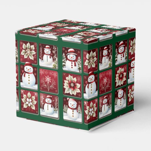 Snowmen Collage Bedankdoosjes (Achterkant)