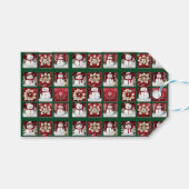 Snowmen Collage Cadeaulabel (Voorkant (Horizontaal))