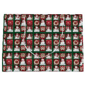 Snowmen Collage Groot Cadeauzakje (Voorkant)