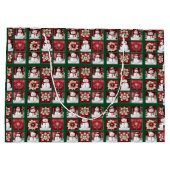 Snowmen Collage Groot Cadeauzakje (Achterkant)