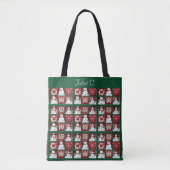 Snowmen Collage Tote Bag (Voorkant)