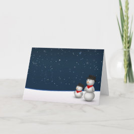 Snowmen Constellatie Feestdagen Kaart