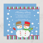 SNOWMEN CUTE OVER Vakkerfeestfeest Kaart (Voorkant / Achterkant)