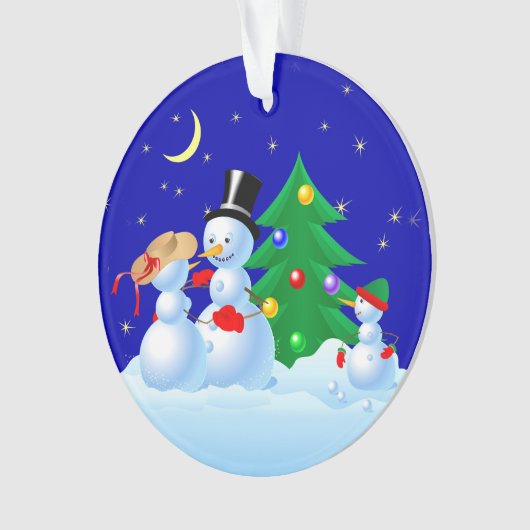 Snowmen Dancing Ornament (voorkant)