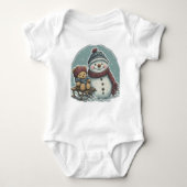 Snowmen design baby bodysuit T-Shirt (Voorkant)