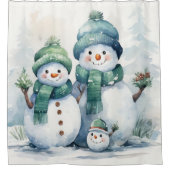 Snowmen Douchegordijn (Voorkant)