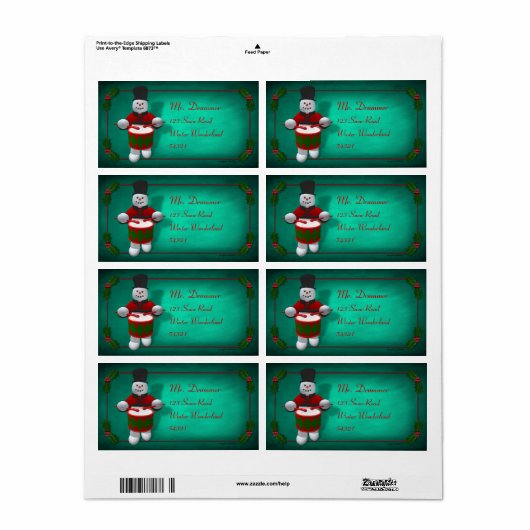  Snowmen: Drummer Etiket (Full Sheet)