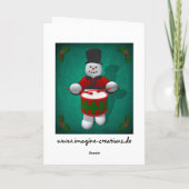 Snowmen: Drummer Feestdagen Kaart (Achterkant)