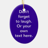 Snowmen eet geen bonen keramisch ornament (Achterkant)