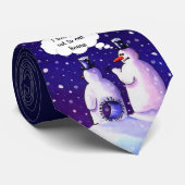 Snowmen eet geen bonen stropdas (Opgerold)