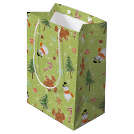 Snowmen en Candy Canes Medium Cadeauzakje