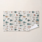 Snowmen en kerstbomen bad handdoek (Handdoek)