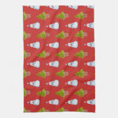 Snowmen en kerstbomen keukenhanddoeken (Verticaal)