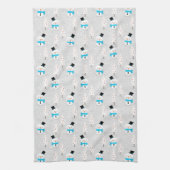 Snowmen en kerstbomen theedoek (Verticaal)