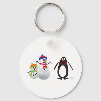 Snowmen en Penguin Sleutelhanger