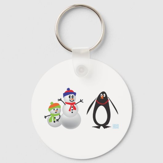 Snowmen en Penguin Sleutelhanger (Voorkant)