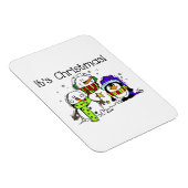 Snowmen en pinguïns Het is Kerstmis Magneet (Rechterzijde)