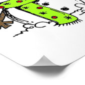 Snowmen en pinguïns Het is Kerstmis Poster (Hoek)