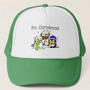 Snowmen en pinguïns Het is Kerstmis Trucker Pet