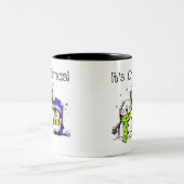 Snowmen en pinguïns Het is Kerstmis Tweekleurige Koffiemok (Center)